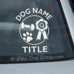 Custom Dog Obedience Car Stickers