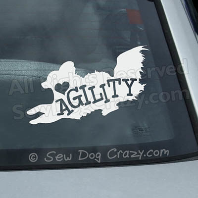 Papillon Agility Car Window Sticker