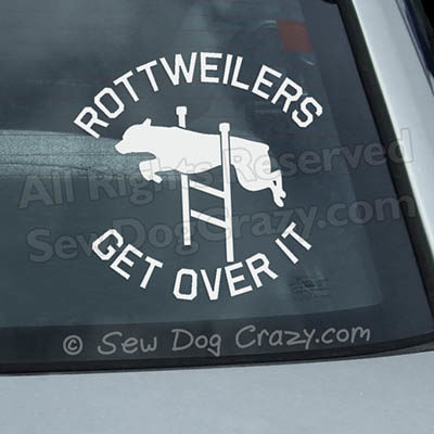 Agility Rottweiler Car Window Stickers