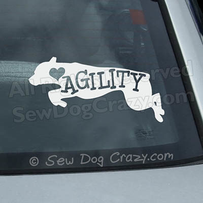 Rottweiler Agility Car Window Sticker