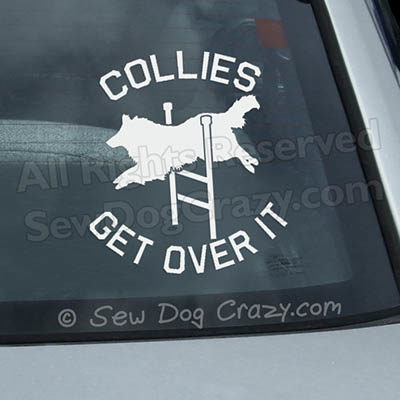 Collie Agility Window Sticker