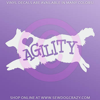 Rough Collie Agility Car Stickers