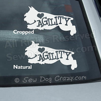 Schnauzer Agility Car Window Stickers