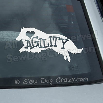 Sheltie Agility Car Window Sticker