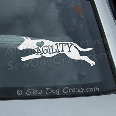 Agility Smooth Collie Car Window Sticker