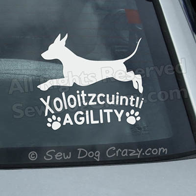 Xoloitzcuintli Agility Decal