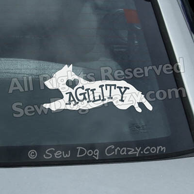 Love Agility Swedish Vallhund Car Window Sticker