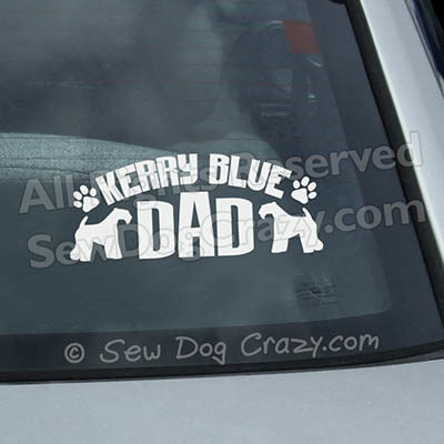 Kerry Blue Terrier Dad Window Sticker