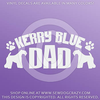 Kerry Blue Terrier Dad Car Stickers
