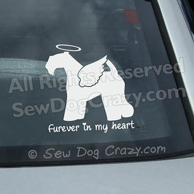 Angel Kerry Blue Terrier Car Window Sticker