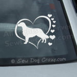 Love Flat Coated Retrievers Car Window Sticker
