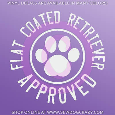 Flat Coated Retriever Approved Car Sticker