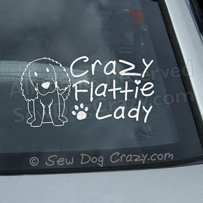Crazy Flattie Lady Sticker