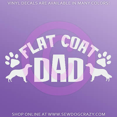 Flat Coated Retriever Dad Car Sticker