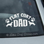 Flat Coated Retriever Dad Car Window Sticker