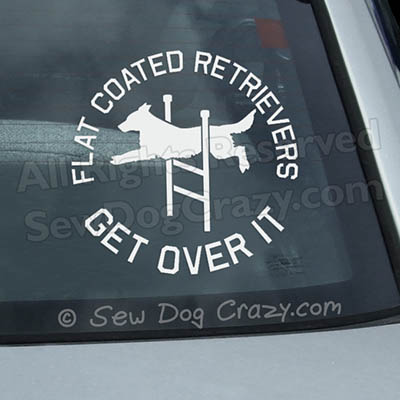 Flat Coated Retriever Agility Car Window Sticker