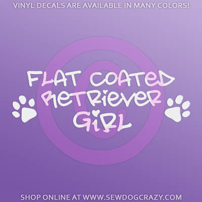 Flat Coated Retriever Girl Sticker