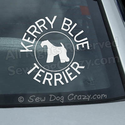 Kerry Blue Terrier Car Window Sticker