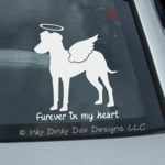 Angel Manchester Terrier Car Window Sticker