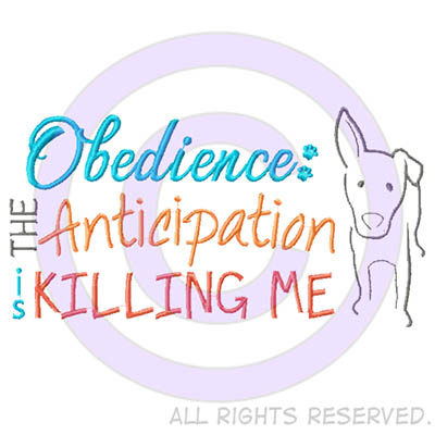Obedience Anticipation Embroidered Sweatshirt