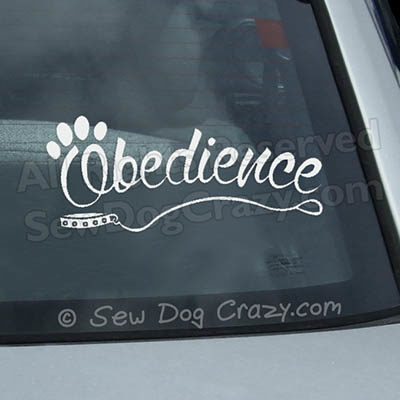 Obedience Car Window Sticker