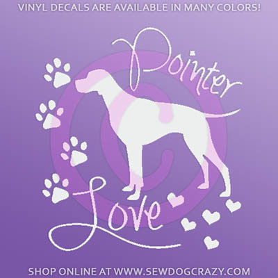 Love Pointers Car Decal