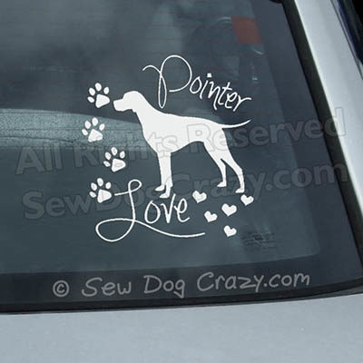 Love Pointers Car Window Sticker