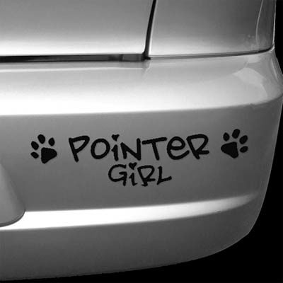 Pointer Girl Car Sticker