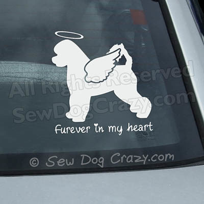 Angel Portuguese Water Dog Car Sticker