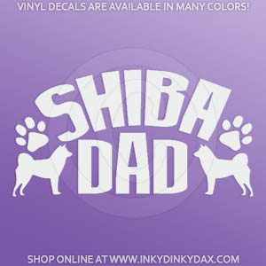 Shiba Dad Car Decal