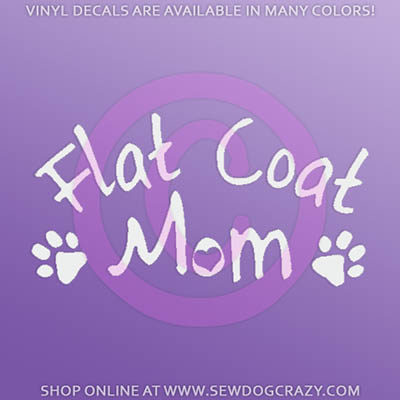 Flat Coat Mom Car Window Decal