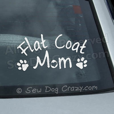 Flat Coat Mom Car Window Sticker