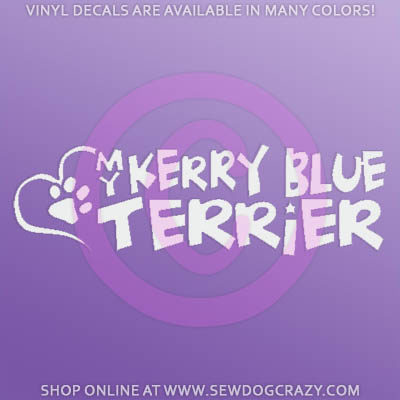 Love My Kerry Blue Terrier Car Decal