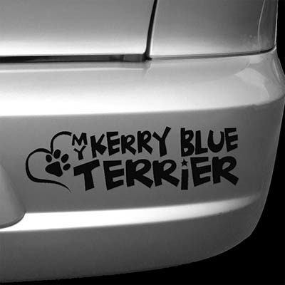 Love My Kerry Blue Terrier Car Sticker