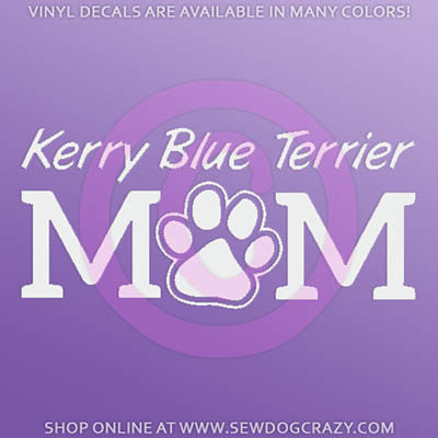 Kerry Blue Terrier Mom Window Sticker