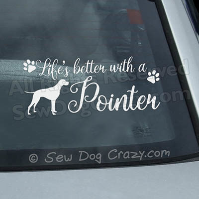 Pretty Pointer Car Window Sticker