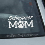 Schnauzer Mom Car Window Stickers
