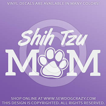 Vinyl Shih Tzu Mom Decals