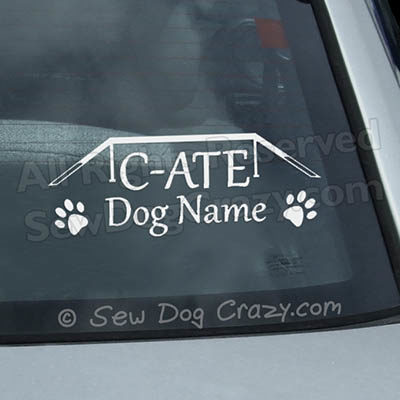 Custom Dog Agility Car Window Sticker