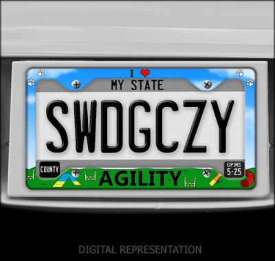 Love Agility License Plate Frame