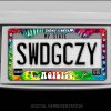 Tie Dye Agility License Plate Frame