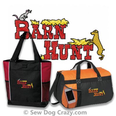 Embroidered Barn hunt Bags