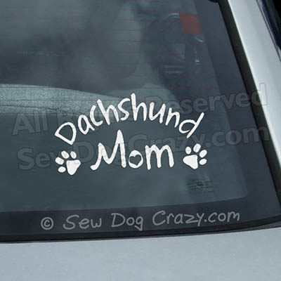 Dachshund Mom Car Window Sticker