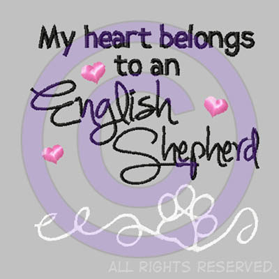 Embroidered English Shepherd Shirts