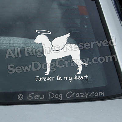 Angel Irish Wolfhound Car Window Sticker
