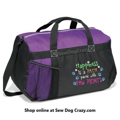 Cute Embroidered Dog Lover Duffel Bag