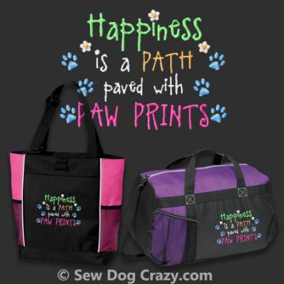 Embroidered Dog Lover Bags