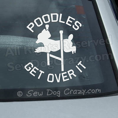 Agility Poodle Car Window Sticker
