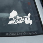 Poodle Agility Car Window Sticker