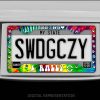 Tie Dye Rally License Plate Frame